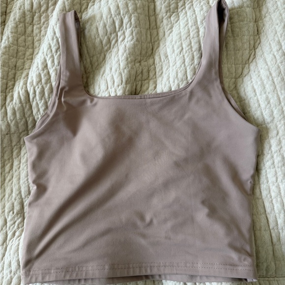 Reoria Taupe Sleeveless Crop Top - Picture 2 of 3